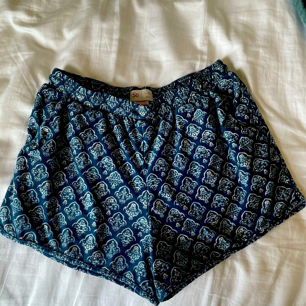 BLUE FABRIC SHORTIES